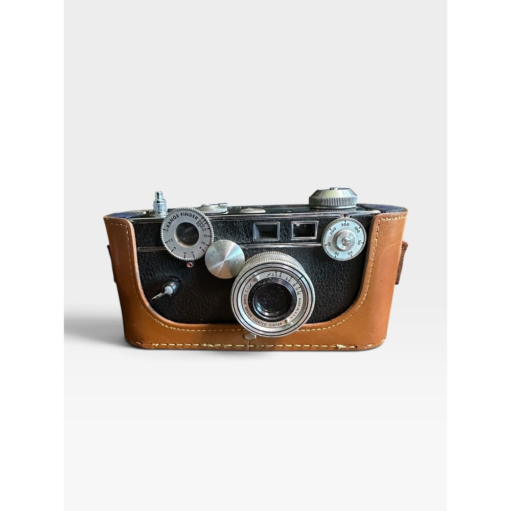 VTG Argus C3 35mm Rangefinder Camera & Leather Case 50mm Cintar (Untested)